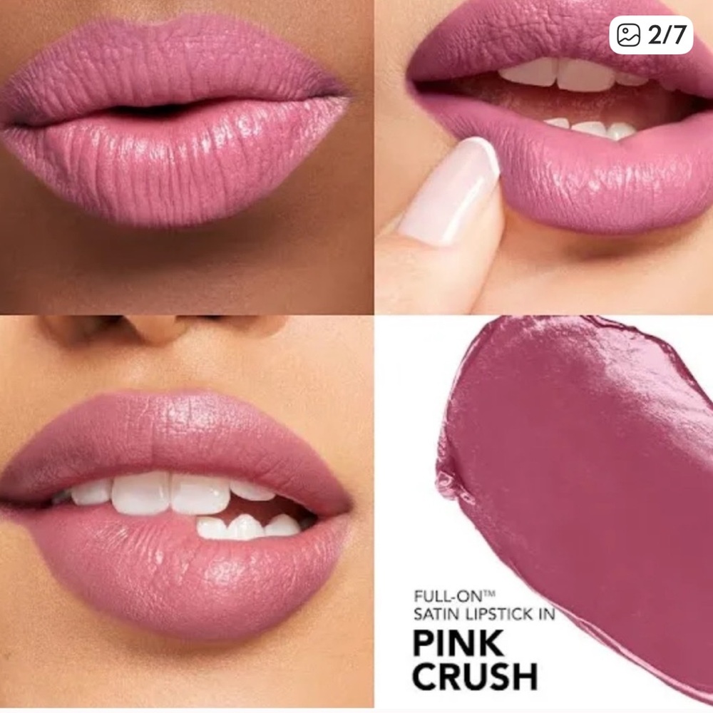 New! Buxom Full On Pink Crush Plumping Lipstick Creamy Satin Finish